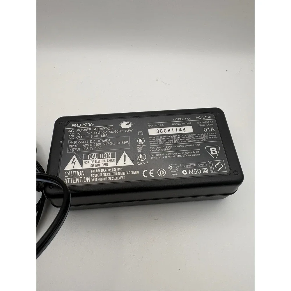Sony AC-L10A AC Power‎ Adaptor Charger 8.4V 1.5A Black Genuine Tested